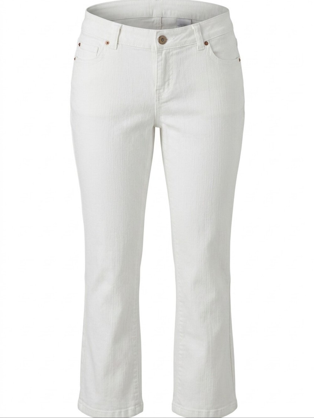 Inc curvy fit white denim jeans
